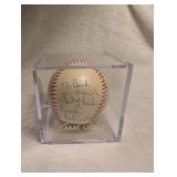 Game Used Baseball in Display Case
