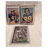 Vintage Football Card Lot - 3 ct