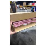 Costway 3Pcs Table Chairs Set Play Desk w/Storage Box & Removable Tabletop Study Drawing Pink - Retail: $0