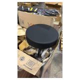 Giantex Bar Stool Set of 1, Adjustable Height PU Leather Bar Chair with Swivel Padded Seat, Footrest & Anti-Slip Base, Modern Backless Barstools for Kitchen, Pub Dining Room, Breakfast, Black - Retail