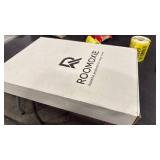 ROOMOXIE Toilet Paper Roll Holder Stand Marble Base with Reserve, Freestanding Toilet Paper Holder Stand 26\" H Bathroom Tissue Roll Holder. Angled tip Completes This Black Toilet Paper Holder Stand -