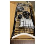 Costway Folding Shopping Cart Jumbo Basket Grocery Laundry with Swivel Wheels Black - Retail: $0