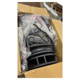 Vintage Swivel Bar Stools 30 in. Bistro Upholstered Dining Chairs Black (Set of 2) - Retail: $196