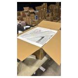 Costway Contemporary MDF and Candlenut Dressing Table with 4 Drawers in Black - Retail: $250