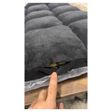 Adjustable 14 Position Floor Chair Folding Lazy Gaming Sofa Cushioned Black (tear on seam, can be repaired) - Retail: $0