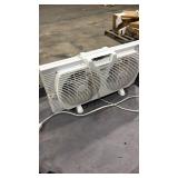 Comfort Zone Twin Window Fan with Reversible Airflow Control, 9 inch, Auto-Locking Expanders, 2 Speed Fan, Dual Fan, Exhaust, Airflow 9.84 ft/sec, Ideal for Home, Kitchen, Bedroom & Office, CZ319WT - 