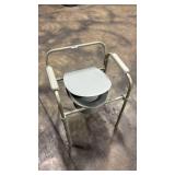 ProBasics 3-in-1 Folding Commode Chair with Full Seat, 350 lb Capacity, Portable Self-Contained Commode, Foldable Steel Frame - Retail: $0