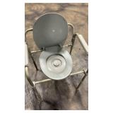 ProBasics 3-in-1 Folding Commode Chair with Full Seat, 350 lb Capacity, Portable Self-Contained Commode, Foldable Steel Frame - Retail: $0