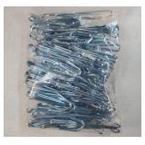 50 Metal Slip-on Drapery Hooks - Stainless Steel Curtain Pleat Hooks for Window, Door & Bathroom Curtains - Retail: $17