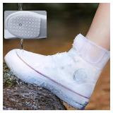 Rain Boot Covers Waterproof Rain Shoe Covers Silicone Shoe Protector Overshoes Sand Control Non-Slip Foldable Reusable Galoshes for Men Women Rainy Outdoor Cycling Fishing Camping - Retail: $17