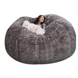 Big Huge Giant Bean Bag Chair for Adults, (No Filler) Bean Bag Chair for Adults Kids Comfy Fluffy Giant Round Beanbag Lazy Sofa Cover- Machine Washable Covers, Double Stitched Seams - Retail: $88