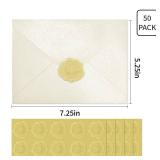 50 PCS Pearl Ivory A7 Envelopes Shimmering 5x7 Envelopes for Invitations, Great for Wedding Invitation Cards, Birthday RSVP, Graduation, Baby Shower 5.25 x 7.25 inches (Envelopes) - Retail: $9
