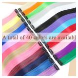 12 Pcs Deep Purple hair extensions 22 Inch Straight colored hair colorful clip in extensions Highlight Party for Kids Girls and Women Gift(Deep Purple,11) - Retail: $7