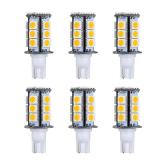 T5 T10 Wedge Base LED Light Bulb High Brightness 12VAC/DC 3Watt 2700K-3000K Warm White Color for Outdoor Landscape Lighting Deck Stair Step Path Lights and RV Lights Pack of 6 - Retail: $20