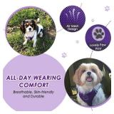 Dog Seat Belt for Car, Adjustable Dog Car Harness for Large Medium Small Dogs, Soft Padded & Breathable Mesh Dog Seatbelt with Car Vehicle Connector Strap (Purple, Small). - Retail: $14