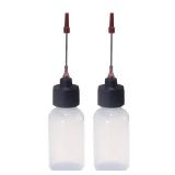 2 Bottles -1 OZ Size Bottles with Stainless Needle tip for All Your Gun Oils - Retail: $7