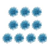 2.8 Chiffon Flowers, 10 Pcs Mesh Fabric Flowers Sewing Fabric Appliques Headband Embellishments for DIY Craft Wedding Decor, Blue - Retail: $4'