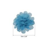 2.8 Chiffon Flowers, 10 Pcs Mesh Fabric Flowers Sewing Fabric Appliques Headband Embellishments for DIY Craft Wedding Decor, Blue - Retail: $4'