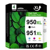 950XL 951XL Ink Cartridges High Yield (1-Pack, BK) Compatible for HP 950 951 Ink Cartridges Replacement for OfficeJet Pro 8600 8610 8615 8620 8100 8630 8660 8640 276DW 251DW Printer