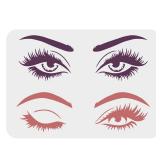 Eye Stencils for Painting 11.7x8.3 inch Large Beautiful Eyes Stencils Two Pairs of Eyes and Eyebrows, Reusable Women Eye Pattern Drawing Stencil DIY Art Decor for Wood Signs, Canvas - Retail: $3