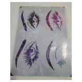 Eye Stencils for Painting 11.7x8.3 inch Large Beautiful Eyes Stencils Two Pairs of Eyes and Eyebrows, Reusable Women Eye Pattern Drawing Stencil DIY Art Decor for Wood Signs, Canvas - Retail: $3