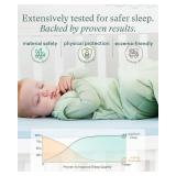 PurComfy Supersoft Sleep Sack 1.0 TOG, Premium Bamboo Viscose Baby Sleeping Bag, 2-Way Safe Zipper Sleep Sacks 15-24 Months (Cream) - Retail: $32
