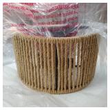 Rattan Wall Sconce Boho Wall Light Fixture Hand Woven Wall Mounted Lamp for Bedroom, Staircase, Aisle, Porch, Dia 9.7 Inch - Retail: $64