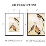8x10 Picture Frame, Black Aluminum Metal Photo Frames with HD Glass, Fits 5x7 with Mat or 8 x 10 without Mat, Display for Wall and Table - Retail: $15