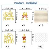 Housewarming Party Centerpiece Sticks New Home Who Dis Party Decoration for Table Gold Glitter - Retail: $9