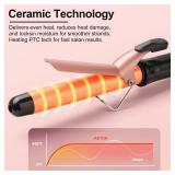 Hair Curling Wand Professional Curling Iron, Ceramic Hair Curler Wand with Heat-Resistant Glove, Dual Voltage (1 Inch) - Retail: $23