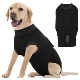 Dog Recovery Suit Male, Dogs Surgery Neuter Suits Puppy Spay Shirts for Female Protect Dog's Skin Anti Licking Abdominal Wounds Doggie Onesie Pet Bodysuit Alternative to Cone Black XL - Retail: $34