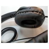 Air Tube Headphones Air Tube Headset Over The Ear Headphones Wired Airtube Headset with 3.5mm Jack - Black