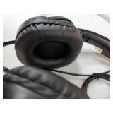 Air Tube Headphones Air Tube Headset Over The Ear Headphones Wired Airtube Headset with 3.5mm Jack - Black