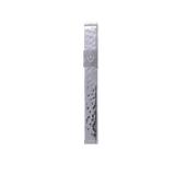 Yair Emanuel 12cm Contemporary Hammered Silver Metal Mezuzah Case Square Edge Silver Shin - Retail: $15