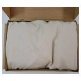 Amazon Basics Lightweight Pleated Bed Skirt, Queen, Beige, Solid - Retail: $10