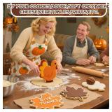 3 Pcs 8 Inch Thanksgiving Turkey Cookie Cutters Set Extra Large Stainless Steel Fall Thanksgiving Pumpkin Maple Leaves Turkey Biscuit Cookie Cutter Mold for Baking Party Kitchen Accessory - Retail: $1