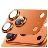 iPhone 17 Pro Camera Lens Protector - [12FT Shatterproof Military Grade] [Strong Adsorption] Top 9H+ Tempered Glass Camera Screen Full Protective Cover Case Friendly,Cosmic Orange - Retail: $15