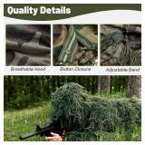 5 in 1 Ghillie Suit 3D Camouflage Hunting Suits - Jacket, Pants, Hood, Carry Bag - Retail: $39