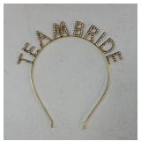 Gold Team Bride Headband Bachelorette Party Decorations Rhinestone Bridesmaid Headbands for Bridal Shower, Bachelorette Party, Wedding - Retail: $7