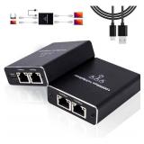 Ethernet Splitter 1 to 3 High Speed 1000Mbps, LAN with USB Power Cable, RJ45 for Cat5/5e/6/7/8 Cable Gigabit Internet [3 Devices Simultaneously Networking]