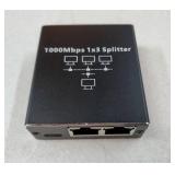 Ethernet Splitter 1 to 3 High Speed 1000Mbps, LAN with USB Power Cable, RJ45 for Cat5/5e/6/7/8 Cable Gigabit Internet [3 Devices Simultaneously Networking]
