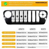 9PCS Grille Inserts Headlight Cover Kit Fitment for Jeep (2020-2023) Gladiator JT (Red, JT) - Retail: $26