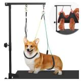 Dog Grooming Arm with Pet Grooming Hammock, 35 Pet Grooming Table Arm with Adjustable No Sit Haunch Holders, Dog Grooming Stand with Loop Noose for Small and Medium Pets - Retail: $45'