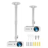 2-Be-Best Upgraded Projector Mount,14-24in / 37-62cm Projector Ceiling Mount Extendable Ceiling Projectors Mounts Adjustable Angle 360° Rotation Drop Ceiling Projectors Mounts Silver - Retail: $29