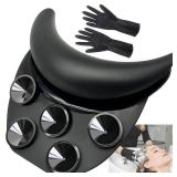 Shampoo Bowl Neck Rest for Sink, Silicone Neck Rest Cushion with Suction Cup, Non-Slip Hair Washing Sink Neck Support for Wash Basin with Hair Dye Gloves - Retail: $12