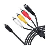 5 Feet AV A/V Audio Video TV-Out Cable Cord for Sony Camcorder Handycam DCR-HC28/e DCR-SX85/v/e/l SX85/b/r and More Models - Retail: $8
