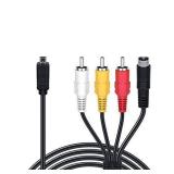 5 Feet AV A/V Audio Video TV-Out Cable Cord for Sony Camcorder Handycam DCR-HC28/e DCR-SX85/v/e/l SX85/b/r and More Models - Retail: $8