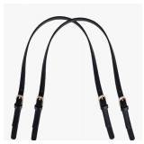 30 inches Leather Purse Handles 2Pcs Purse Strap, Adjustable Leather Shoulder Strap, Replacement Straps for Handbags