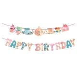 Tea Happy Birthday Banner, Mad Hatter, Tea Party Supplies, Decorations for Girls, Boys, Kids, Home, Classroom, School, Office, Baby Shower,1st Birthday - Retail: $9