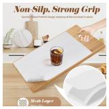 Drawer Shelf Liner for Kitchen Cabinets, Non Adhesive Slip Resistant Shelf Paper Easy to Clean, Strong Grip Thickened Waterproof Washable Mats for Pantry Shelves Cupboard Dresser(White, 12 in x 10 FT)